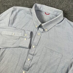 Western Rise Mens Limitless Shirt Mens L Blue Long Sleeve Button Down Merino